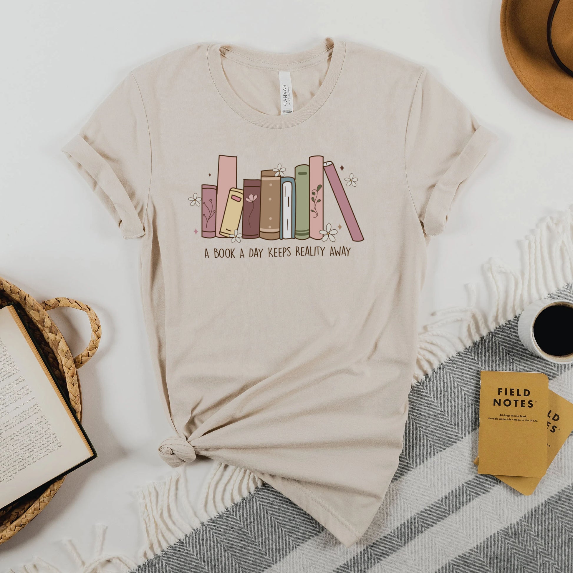 booktok t skjorte heather dust a book a day