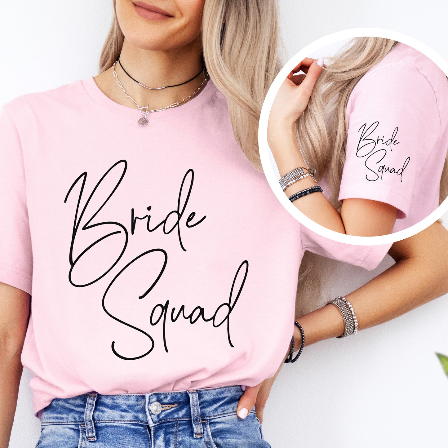 Bride Squad t-skjorte til bryllup
