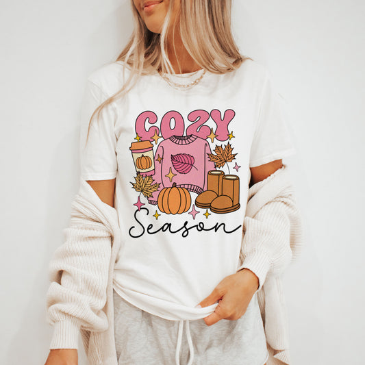 cozy season t-skjorte hvit