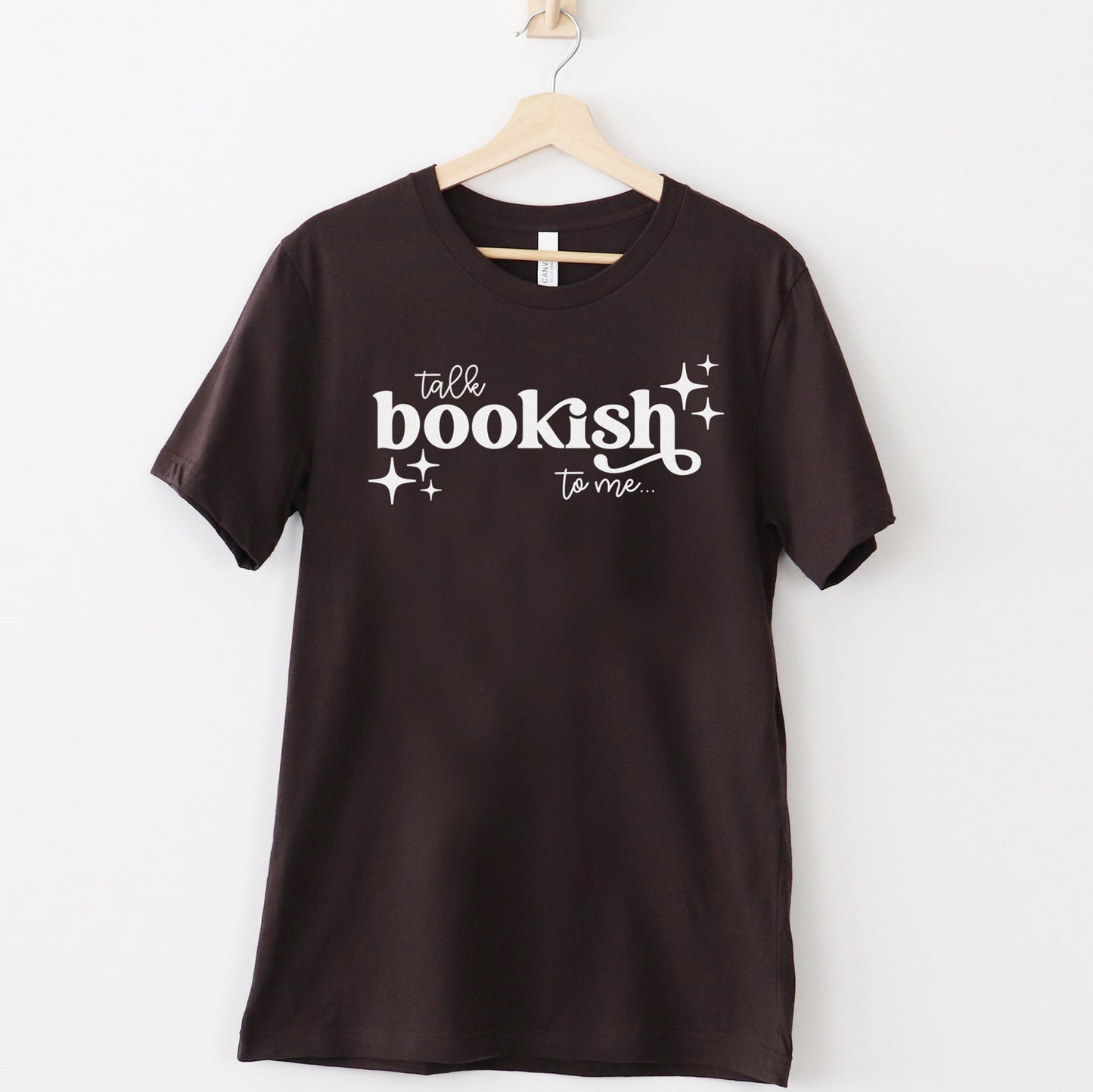 talk bookish to me t-skjorte brun