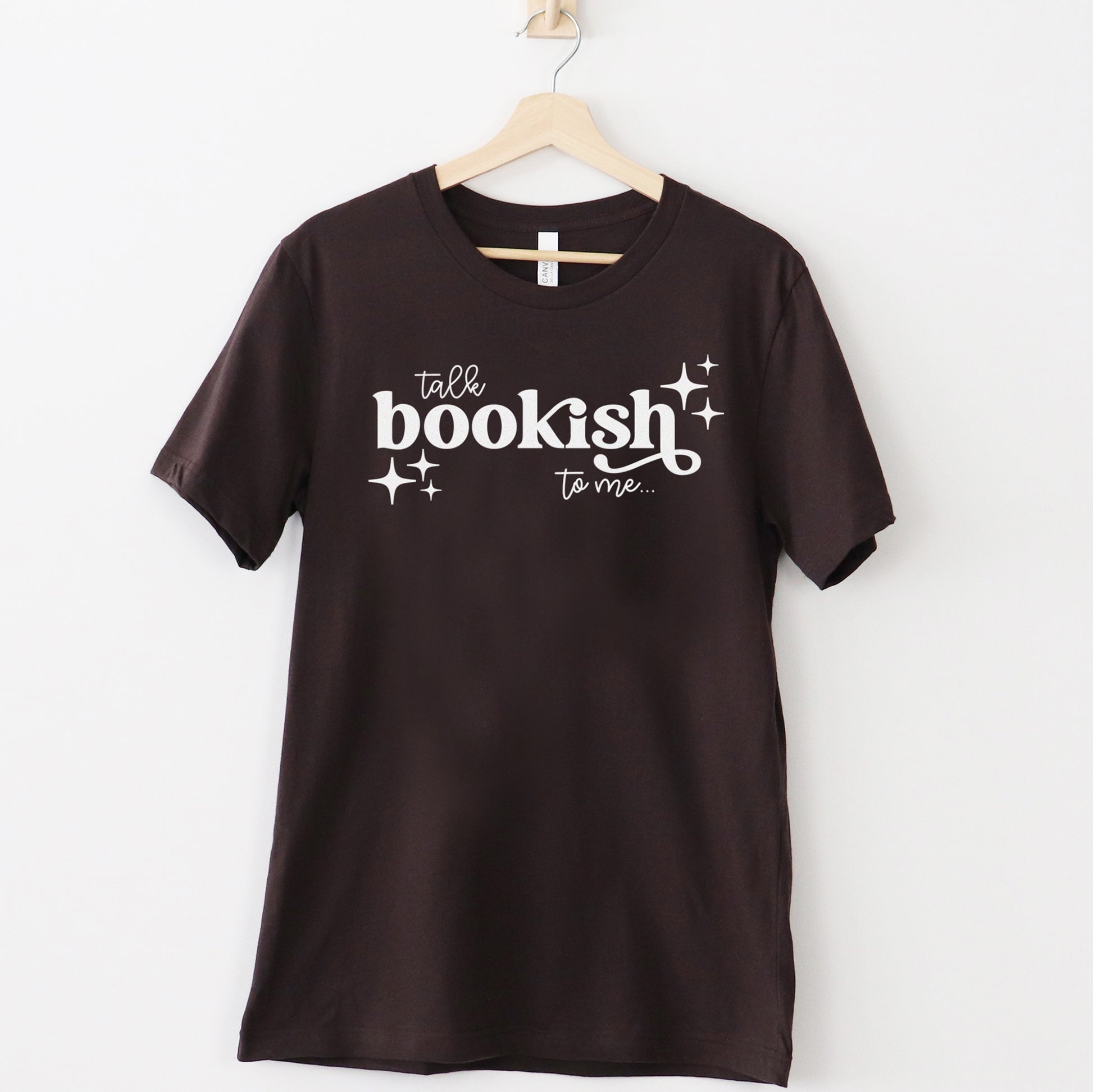 talk bookish to me t-skjorte brun