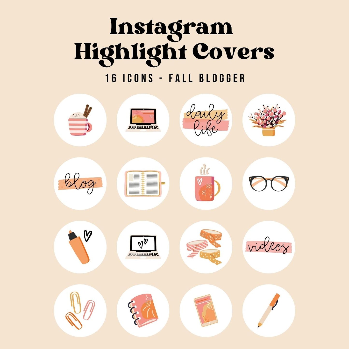 Fall Instagram Story Icons