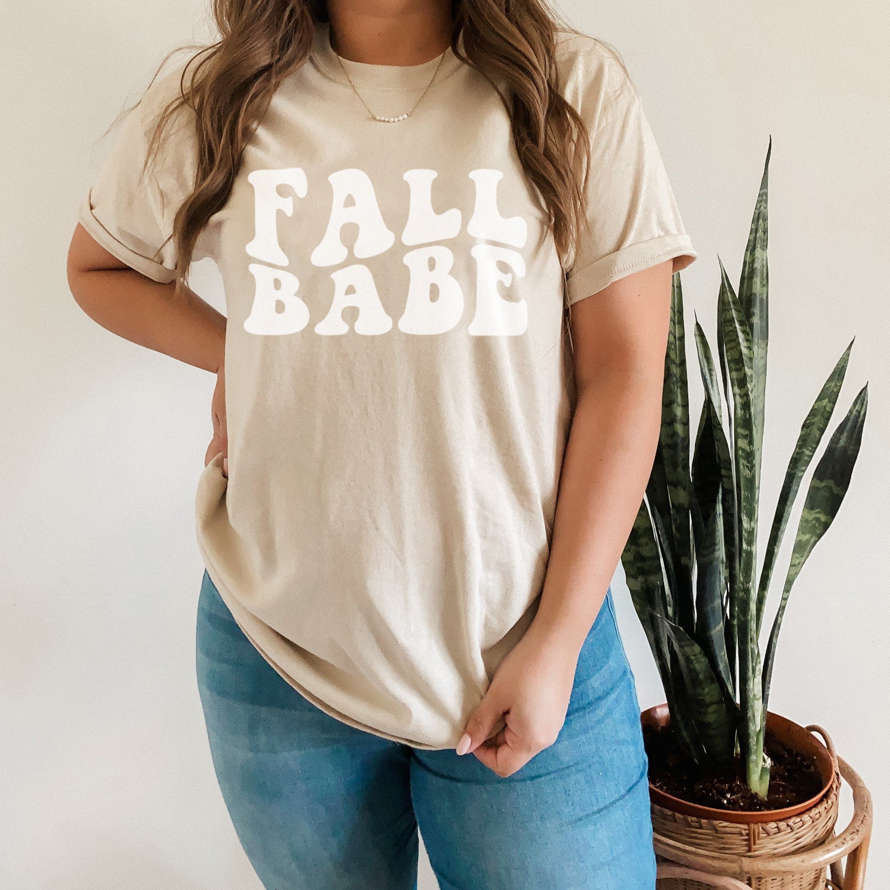 Fall Babe T-skjorte Sand