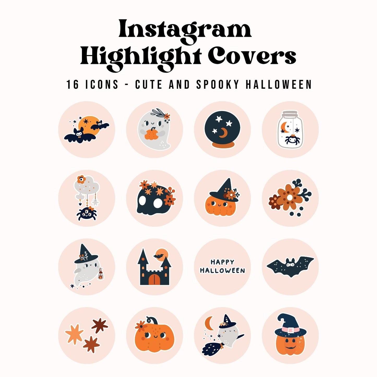 Cute halloween Instagram story highlights