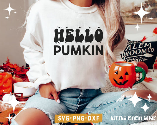 Hello Pumpkin Groovy SVG