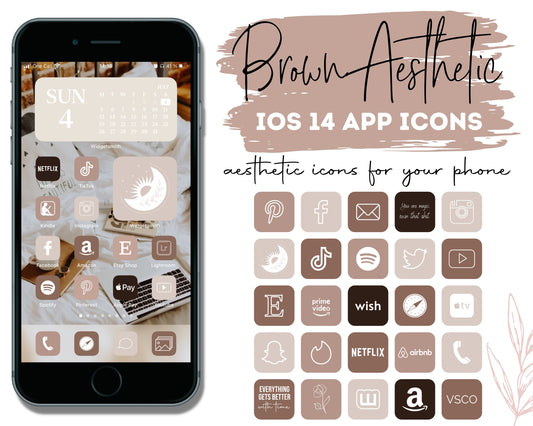 App Icons IOS Brown Aesthetic