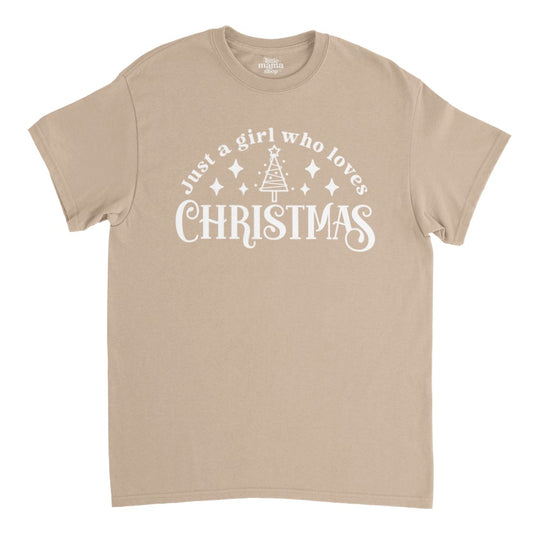 T-skjorte girl who loves Christmas